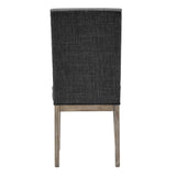 Homelegance By Top-Line Marsean Nailhead Accent Parson Linen Dining Chairs (Set of 2) Grey Rubberwood