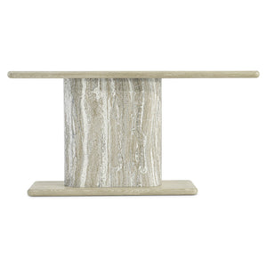 Bernhardt Bernhardt Arcadia Console Table With Monolithic Faux-Stone Column And Wire-Brushed Oak Cantilever Top 334914