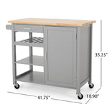 Christopher Knight Home® - Noble House - Westcliffe Contemporary Kitchen Cart with Wheels