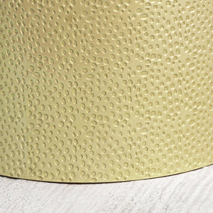 English Elm Christopher Knight Home® - METAL Hammered Accent Side Table Set of 2 — Cylindrical Iron Frame, Textured Finish, No Assembly Needed Gold 65631.00GLD