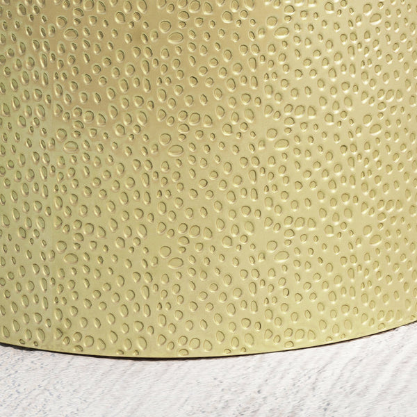 English Elm Christopher Knight Home® - METAL Hammered Accent Side Table Set of 2 — Cylindrical Iron Frame, Textured Finish, No Assembly Needed Gold 65631.00GLD