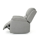 Christopher Knight Home® Noble House Manual Recliner Chair In Grey Linen Fabric, Dimensions 34.5" X 39" X 39