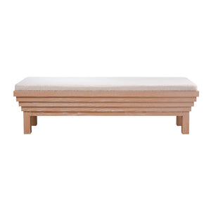 Joanne Bench - Light Oak with Boucle H0015-10821 Elk Home