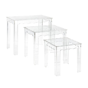 Jacobs Nesting Table - Set of 3 Square Clear H0015-9103/S3 Elk Home