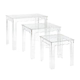 Jacobs Nesting Table - Set of 3 Square Clear