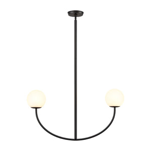 Doby 30'' Wide 2-Light Pendant - Matte Black H0018-10372 Elk Home