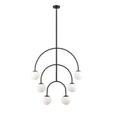 Doby 34'' Wide 6-Light Pendant - Matte Black H0018-10373 Elk Home