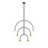 Doby 34'' Wide 6-Light Pendant - Matte Black H0018-10373 Elk Home