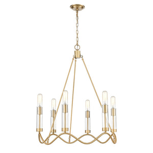 Celsius 27'' Wide 6-Light Chandelier - Satin Brass H0018-8564 Elk Home