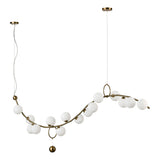 Acuminate 61'' Wide 15-Light Linear Chandelier - Satin Brass H0018-8565 Elk Home