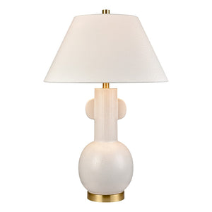 Avrea 29.5'' High 1-Light Table Lamp - White Glaze H0019-11078 Elk Home