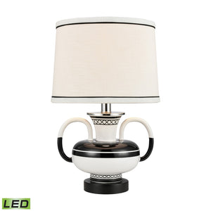 Luxor Gardens 18'' High 1-Light Table Lamp - White - Includes LED Bulb H0019-7995-LED Elk Home