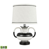 Luxor Gardens 18'' High 1-Light Table Lamp - White - Includes LED Bulb H0019-7995-LED Elk Home