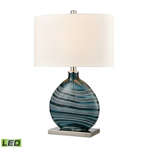 Portview 22'' High 1-Light Table Lamp - Teal - Includes LED Bulb H0019-8555-LED Elk Home