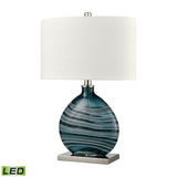 Portview 22'' High 1-Light Table Lamp - Teal - Includes LED Bulb H0019-8555-LED Elk Home