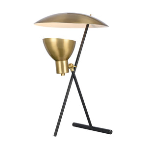 Wyman Square 19'' High 1-Light Desk Lamp - Satin Gold H0019-9511 Elk Home