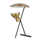 Wyman Square 19'' High 1-Light Desk Lamp - Satin Gold H0019-9511 Elk Home