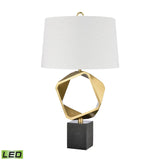 Optical 32'' High 1-Light Table Lamp - Brass - Includes LED Bulb H0019-9595-LED Elk Home