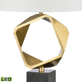 Optical 32'' High 1-Light Table Lamp - Brass - Includes LED Bulb H0019-9595-LED Elk Home