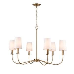 West Point 36'' Wide 6-Light Chandelier - Brass H0019-9613 Elk Home