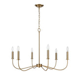 West Point 36'' Wide 6-Light Chandelier - Brass H0019-9613 Elk Home