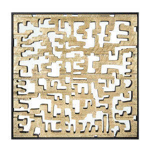 Mapped Dimensional Wall Art - Gold H0036-8216 Elk Home