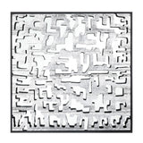 Mapped Dimensional Wall Art - Silver H0036-8217 Elk Home