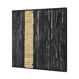 Stripe Wood Dimensional Wall Art - Black H0036-9736 Elk Home