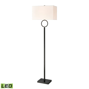 Staffa 62'' High 1-Light Floor Lamp - Matte Black - Includes LED Bulb H019-7224-LED Elk Home