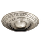 Greek Key Centerpiece Bowl - Nickel H0807-10670 Elk Home