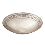 Greek Key Centerpiece Bowl - Nickel H0807-10670 Elk Home