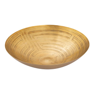 Maze Etched Centerpiece Bowl - Brass H0807-10674 Elk Home