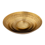 Maze Etched Centerpiece Bowl - Brass H0807-10674 Elk Home