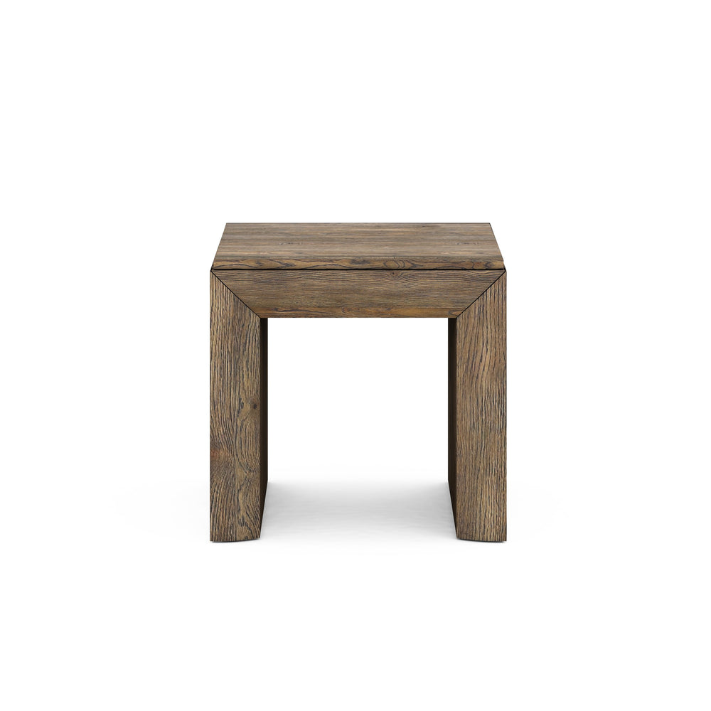 A.R.T. Furniture Stockyard Square End Table - Transitional Design In Smoked Finish With Durable Ash & Oak Veneers Brown Ash Solids,Knotty White Oak Veneers 284305-2303