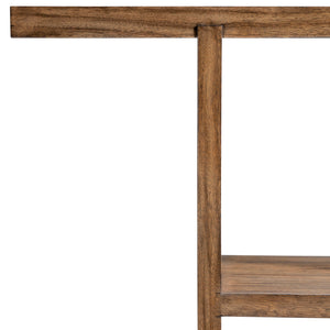 Bernhardt Bernhardt Tomas Solid Suar Wood Console Table with Sculptural Panels and Lower Shelf L25916