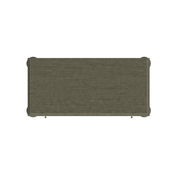 A.R.T. Furniture Harbor Accent Chest in Weathered Sage Green - Rustic Charm with Scalloped Trim & Three Drawers 338397-2718