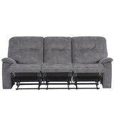 Parker House Cooper - Shadow Grey Manual Glider Reclining Sofa And Two Recliners Grey 100% Polyester (S) Mcoo-311-sgr