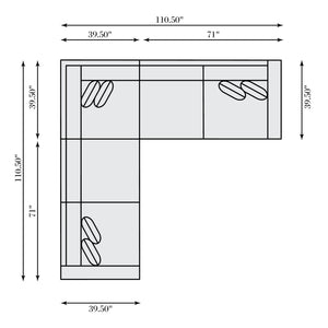 Bernhardt Bernhardt Lars Leather Sectional With Plush Deep Cushions, Wide Track Arms And Textured Wood Block Feet For Modern Living Space Comfort Tan K2090