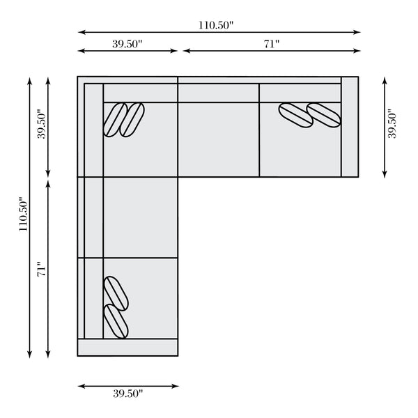Bernhardt Bernhardt Lars Leather Sectional With Plush Deep Cushions, Wide Track Arms And Textured Wood Block Feet For Modern Living Space Comfort Tan K2090