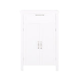 Christopher Knight Home® - Noble House - Edgell Modern Bathroom 2 Door Floor Storage Cabinet with Drawer