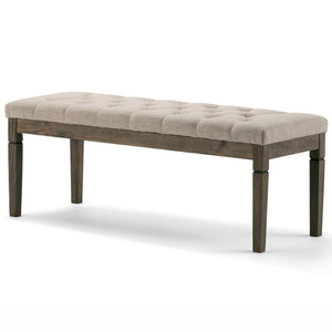 English Elm Waverly Tufted Ottoman Bench - Elegant Natural Upholstery For Versatile Home Décor & Comfort B136P159922-GIGA