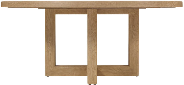 Hooker Furniture Driftwood Handcrafted 72-Inches Round Dining Table With Buckboard Finish, Rustic Pedestal For Gatherings Light Wood 6820-75203-80