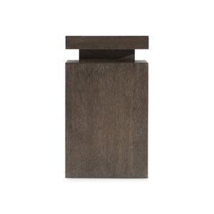 Bernhardt Bernhardt Outline Accent Table In Cassel Wire-Brushed Oak — Sculptural Floating Top, Slim Plinth, Modern Texture 360110