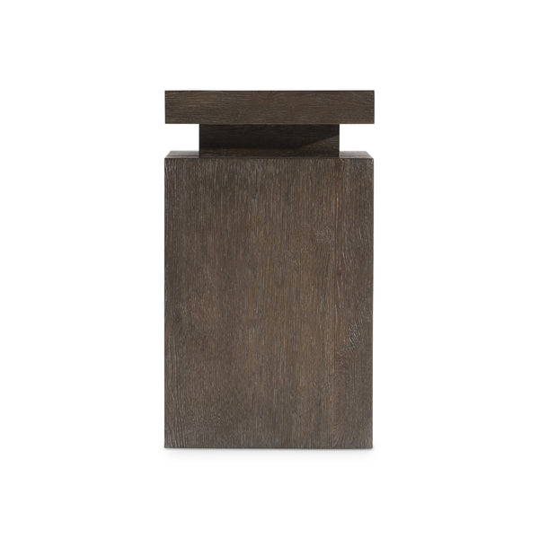 Bernhardt Bernhardt Outline Accent Table In Cassel Wire-Brushed Oak — Sculptural Floating Top, Slim Plinth, Modern Texture 360110