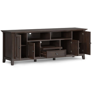 English Elm Amherst 72" Solid Wood Tv Stand In Brunette Brown - Stylish Media Storage With Transitional Design B136P158356