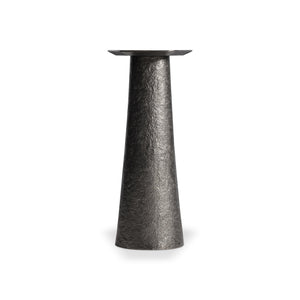 Bernhardt Bernhardt Lark Cast Aluminum Accent Table In Graphite Finish — Conical Base, Cantilevered Five‑Sided Top, Compact Modern Sculpture (23"H) 347421G