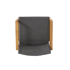 English Elm Christopher Knight Home® - BRYAN Acacia Club Chair Set of 2 - Natural Wicker Seating, Durable Metal & Wood Frame, Outdoor Comfort 71509.00GRY