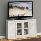 Boca 13 Piece L Shape Entertainment Wall With Desk Cottage White BOC-13PC-ENT-LWALL-DSK Parker House