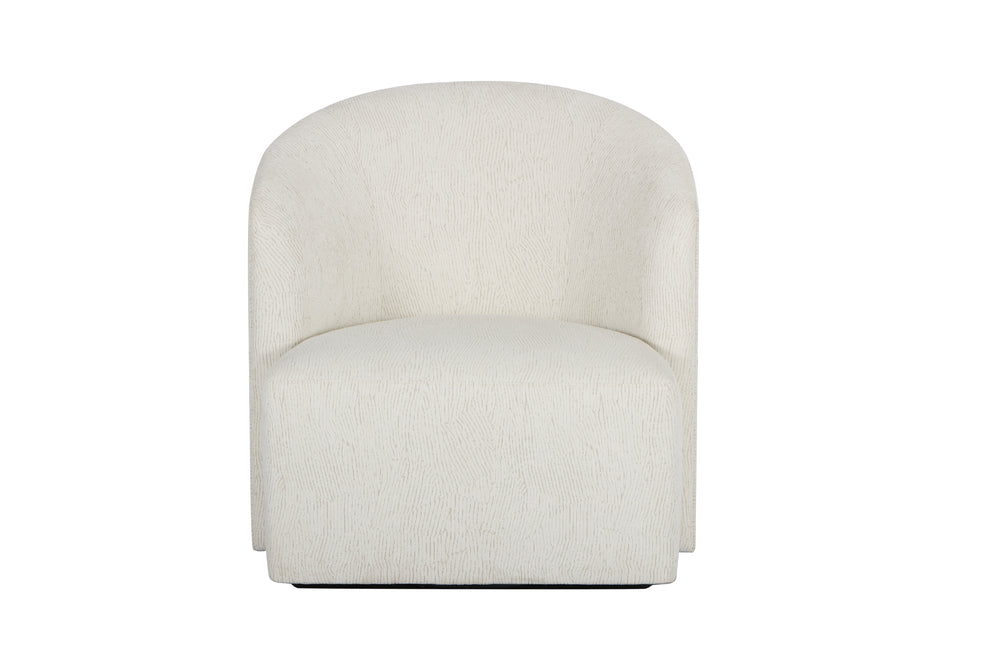 A.R.T. Furniture Bastion Swivel Chair In Cream Pearl – Contemporary Design With Foam Cushions And Tight Back Support  Fabric Is A Polyester In A Pearl Coloration 763516-5354