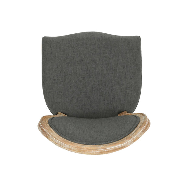 English Elm Christopher Knight Home® - Kd Dining Chair - Vintage French-Country Elegance With Dark Gray Upholstery & Ergonomic Comfort 60352.00PDGRY